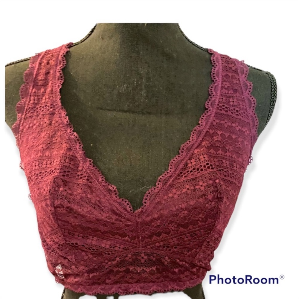 Victoria’s Secret•XL•Berry Sweet Cabernet Racerback Lace Bralette - Picture 6 of 12